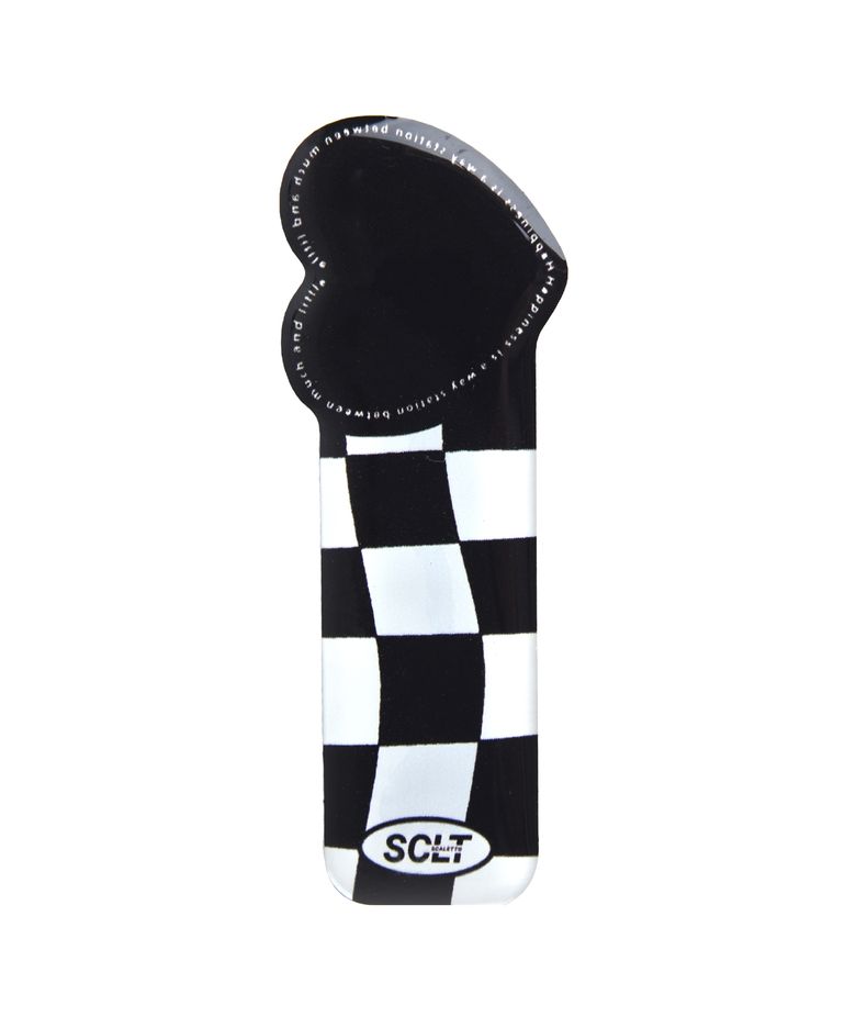 BBR504 Play Black Heart Checkerboard Hairpin