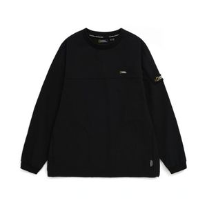 K233USW920 우븐 맨투맨 CARBON BLACK