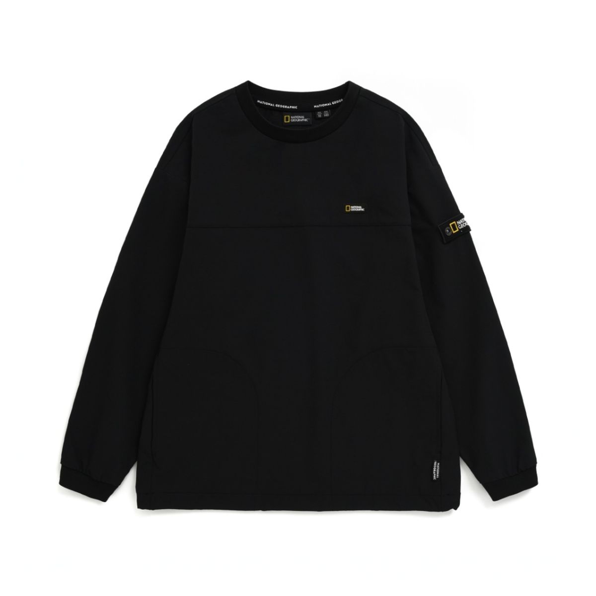 내셔널지오그래픽 키즈(NATIONAL GEOGRAPHIC KIDS) K233USW920 우븐 맨투맨 CARBON BLACK