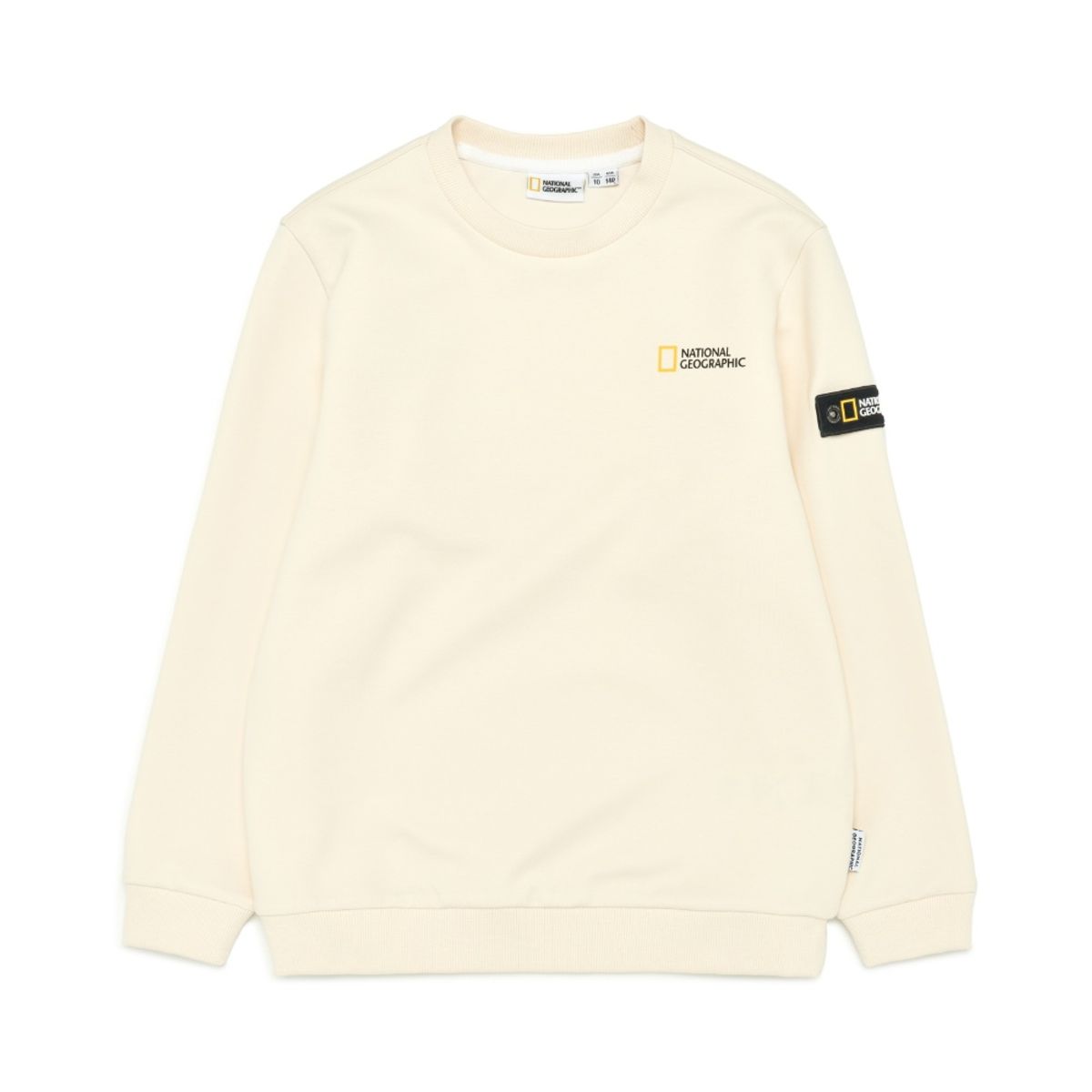 내셔널지오그래픽 키즈(NATIONAL GEOGRAPHIC KIDS) K233USW940 백 로고그래픽 맨투맨 IVORY