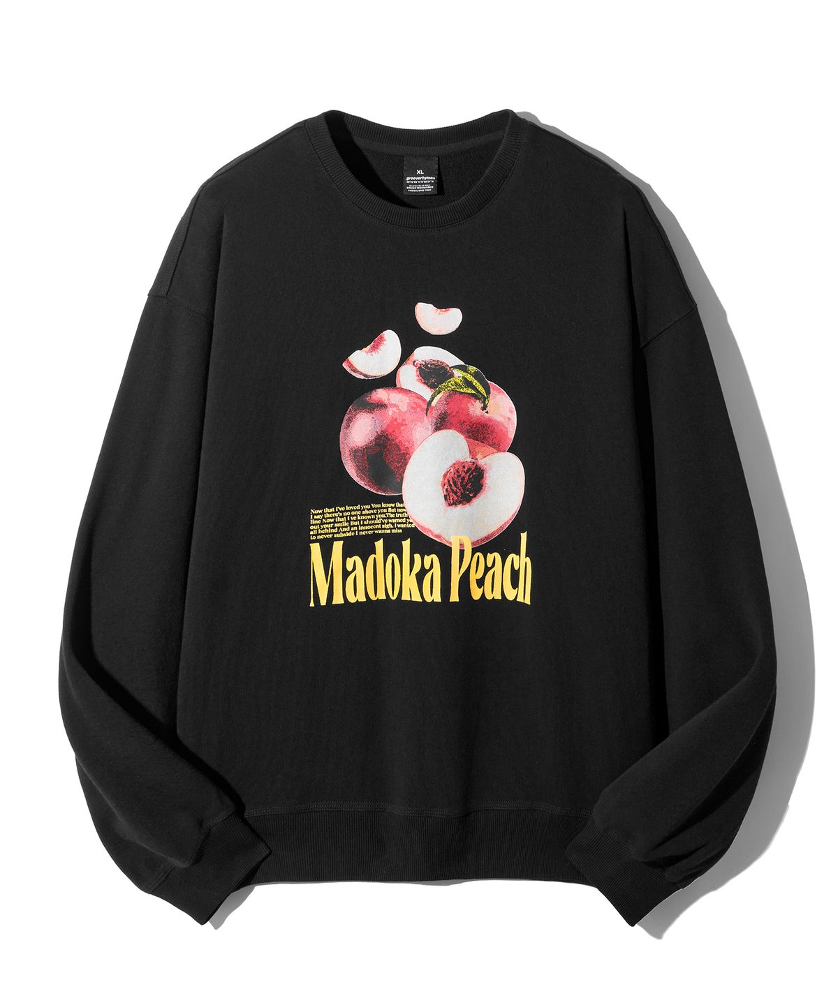 그루브라임(GROOVE RHYME) MADOKA PEACH SWEATSHIRT (BLACK) [LRSFCTM750M]