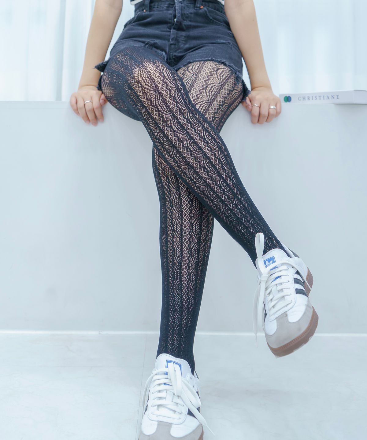 소다몬(SODAMON) 미민 페레라레이스스타킹 2컬러