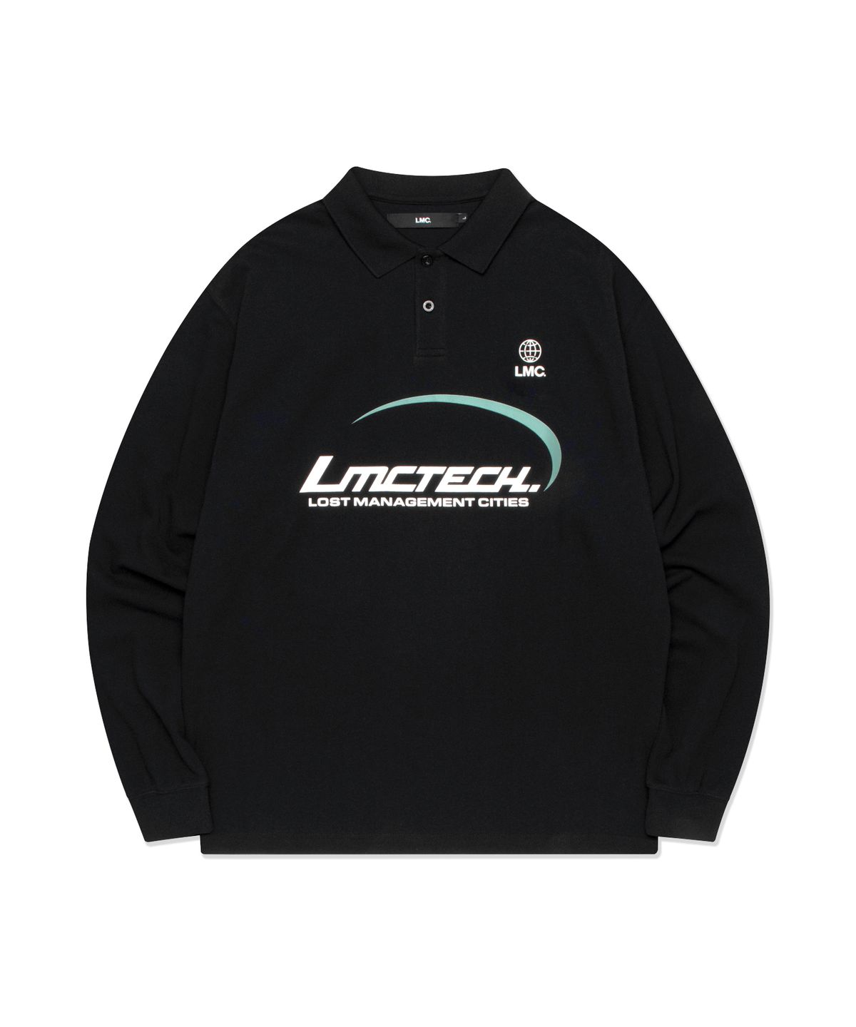 엘엠씨(LMC) TECH PK COLLAR LONG SLV TEE black