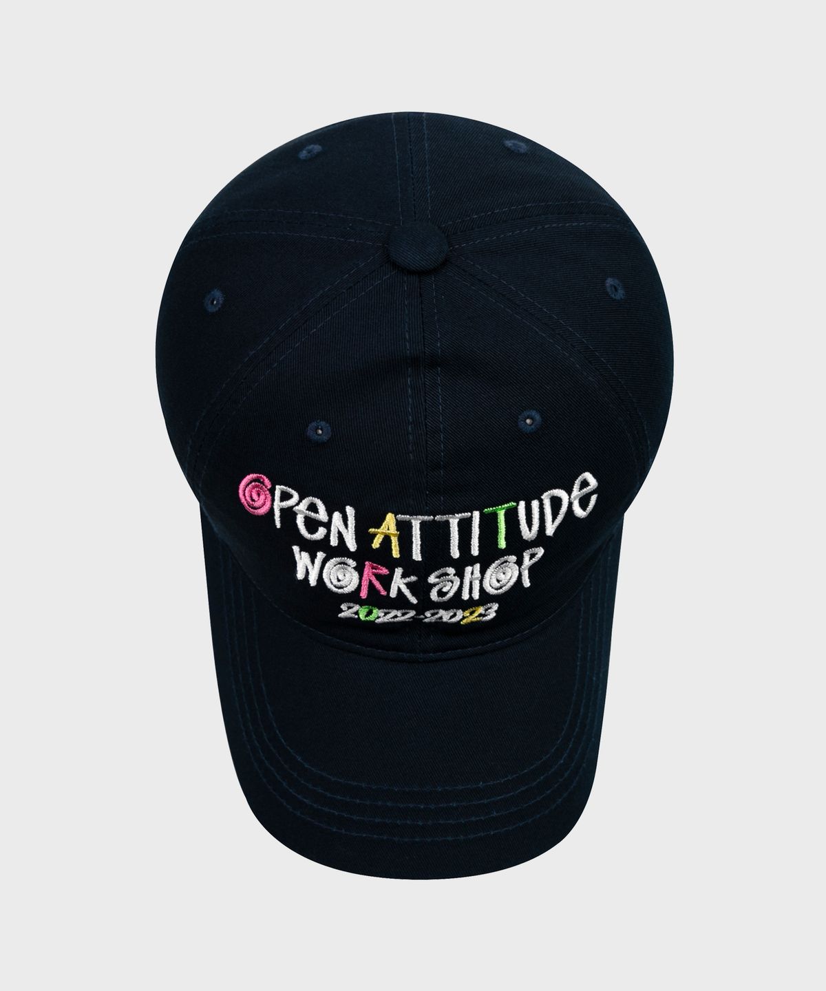 오픈 에티튜드(OPEN ATTITUDE) MULTI COLOR WORK SHOP BALL CAP-NAVY
