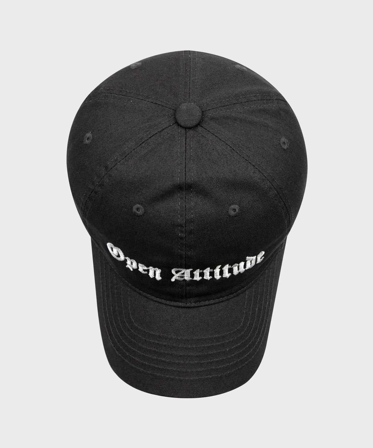 오픈 에티튜드(OPEN ATTITUDE) CHROME LOGO BALL CAP-CHARCOAL