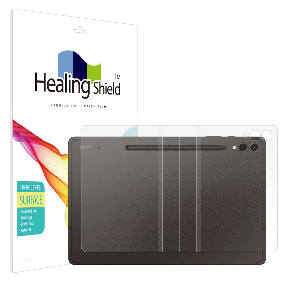 힐링쉴드(HEALINGSHIELD) 갤럭시탭S9 플러스 하이레벨 무광 후면보호필름 1매