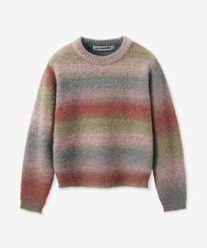 울 그라데이션 믹스 니트_브라운