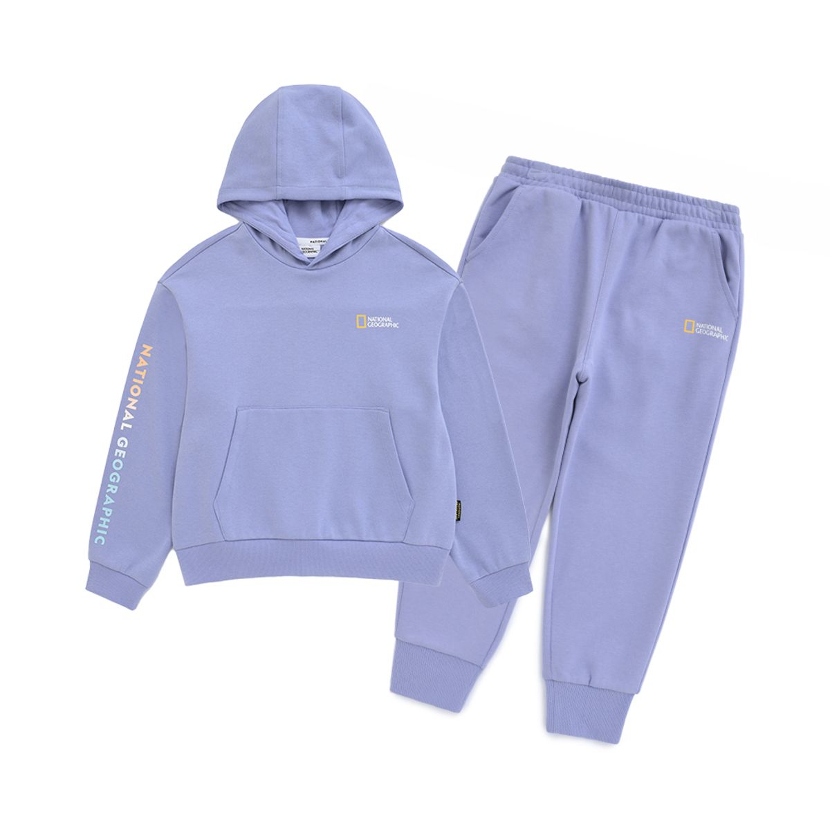 내셔널지오그래픽 키즈(NATIONAL GEOGRAPHIC KIDS) K223GPB810 여아 오버핏 후드/팬츠 셋업 BLUE LAVENDER