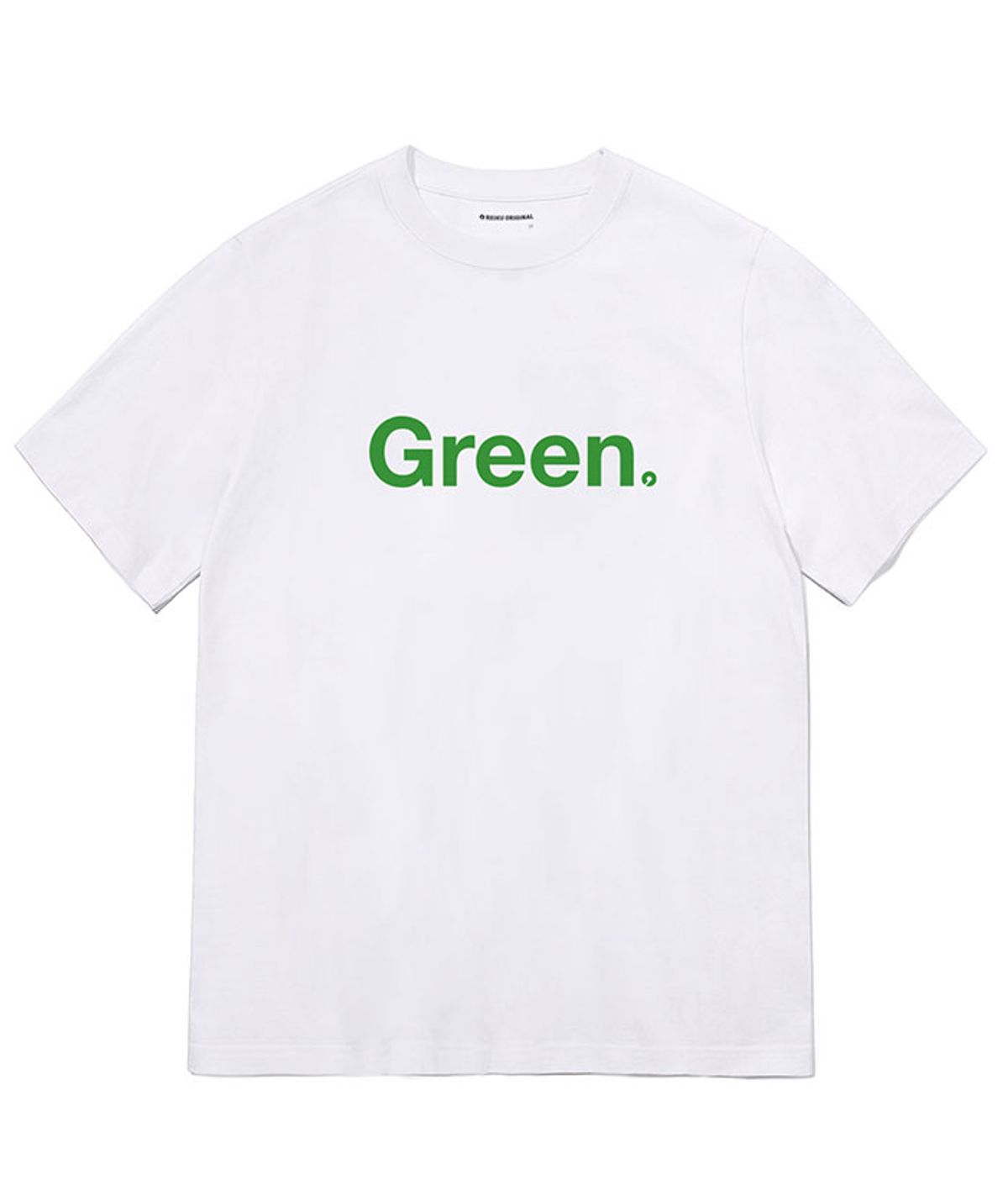 레이쿠(REIKU) RK 004 GREEN short sleeved tshirt white 화이트 반팔티