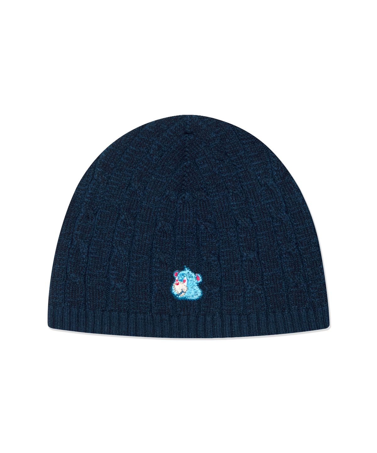 엘엠씨(LMC) EMB BEAR CABLE KNIT BEANIE navy