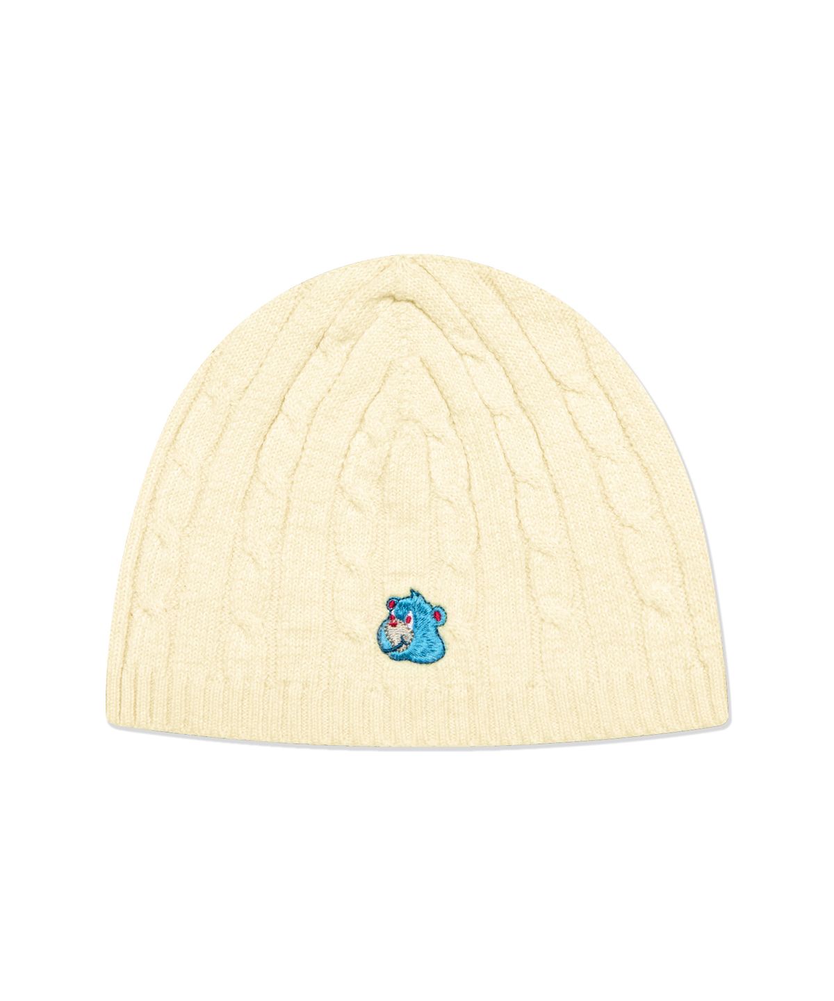 엘엠씨(LMC) EMB BEAR CABLE KNIT BEANIE cream