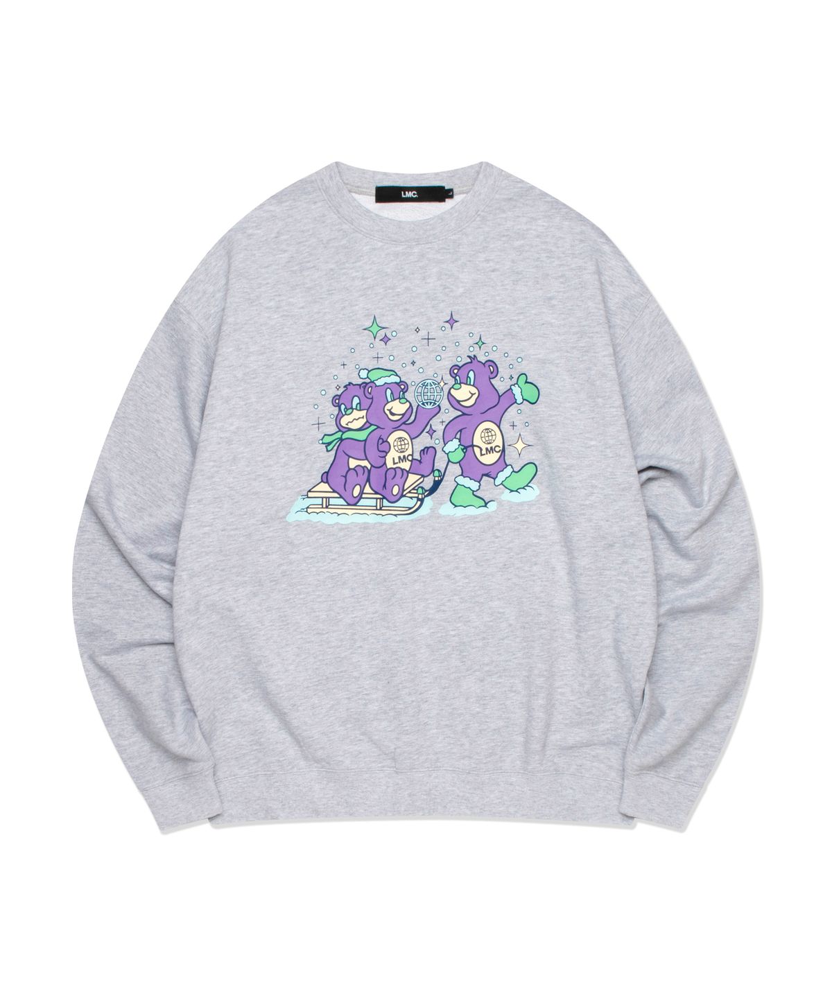 엘엠씨(LMC) SLEIGH RIDING BEARS SWEATSHIRT heather gray