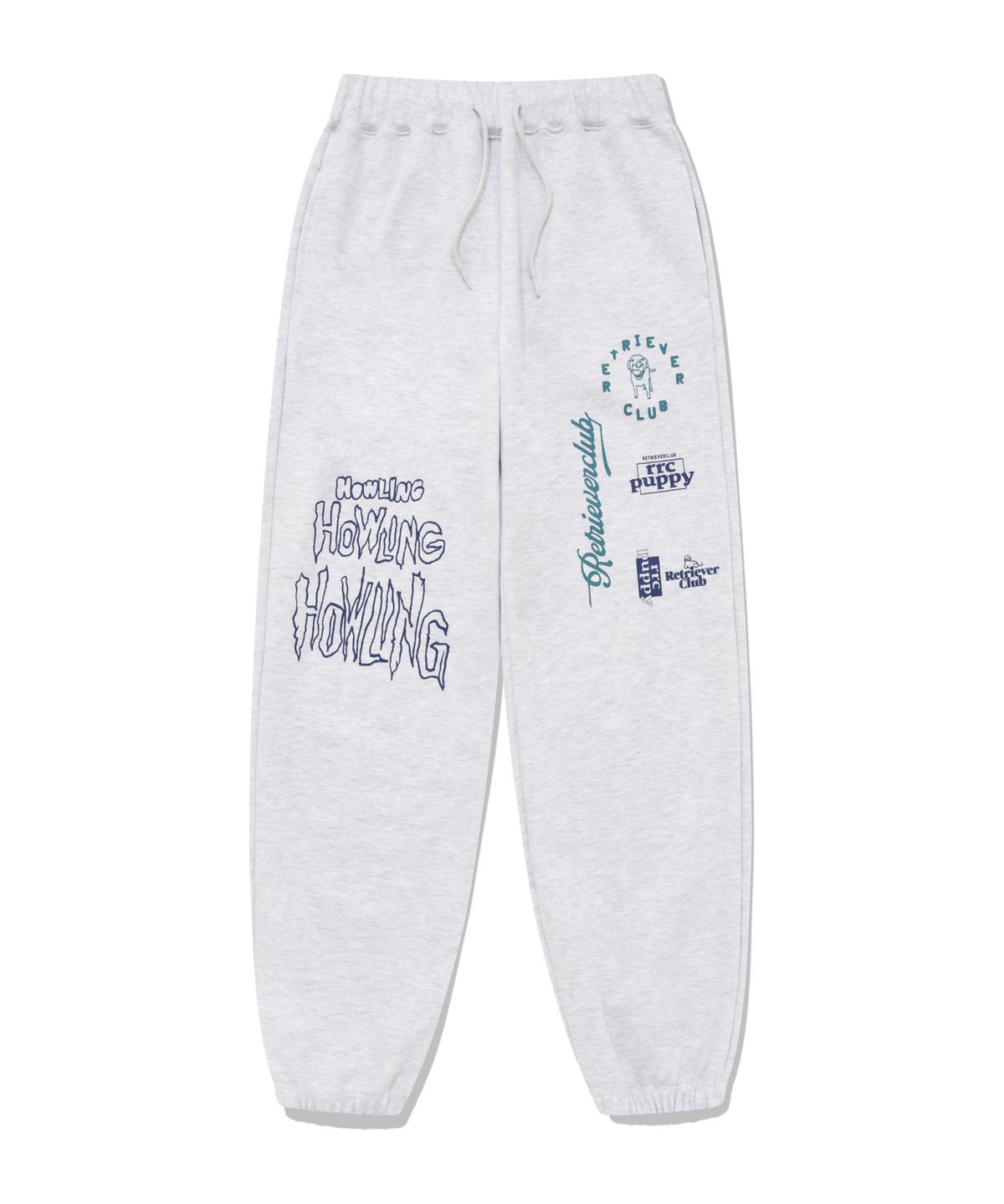 리트리버클럽(RETRIEVER CLUB) MULTI LOGO PANTS [MELANGE GRAY]