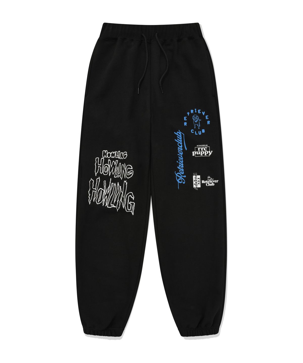리트리버클럽(RETRIEVER CLUB) MULTI LOGO PANTS [BLACK]