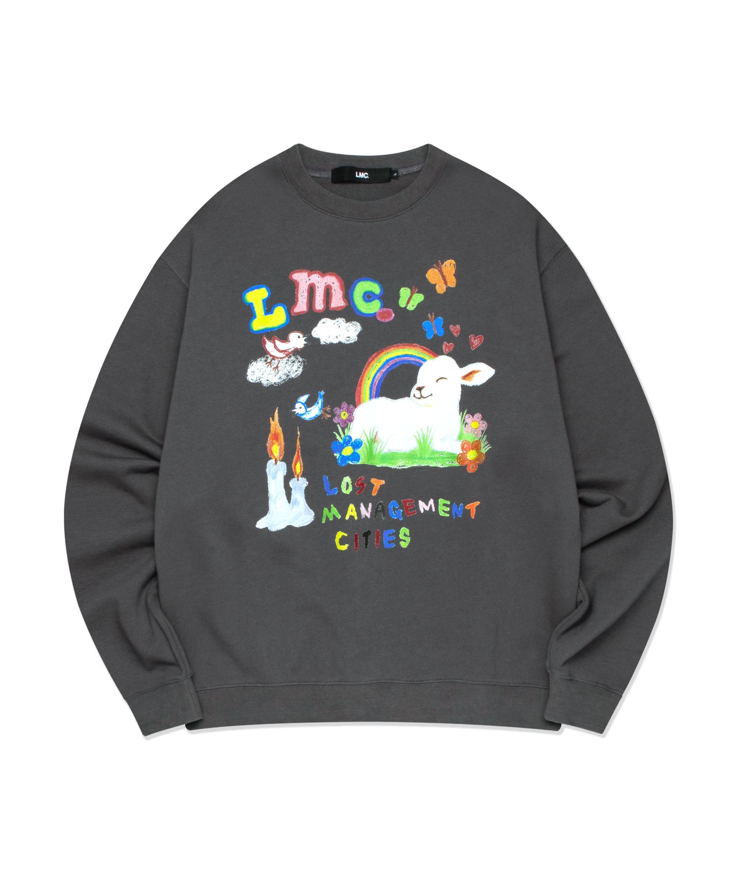 ★送料・関税込★LMC★CRAYON SHEEP SWEATSHIRT★マンツーマン★ MUSINSA | LMC CRAYON SHEEP SWEATSHIRT charcoal