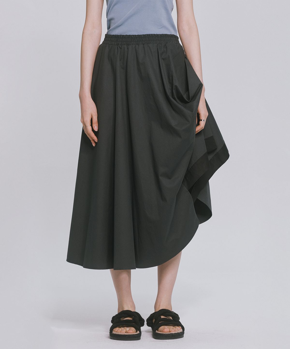 모노포비아(MONOPHOBIA) PUFF FLARED SKIRT GREY