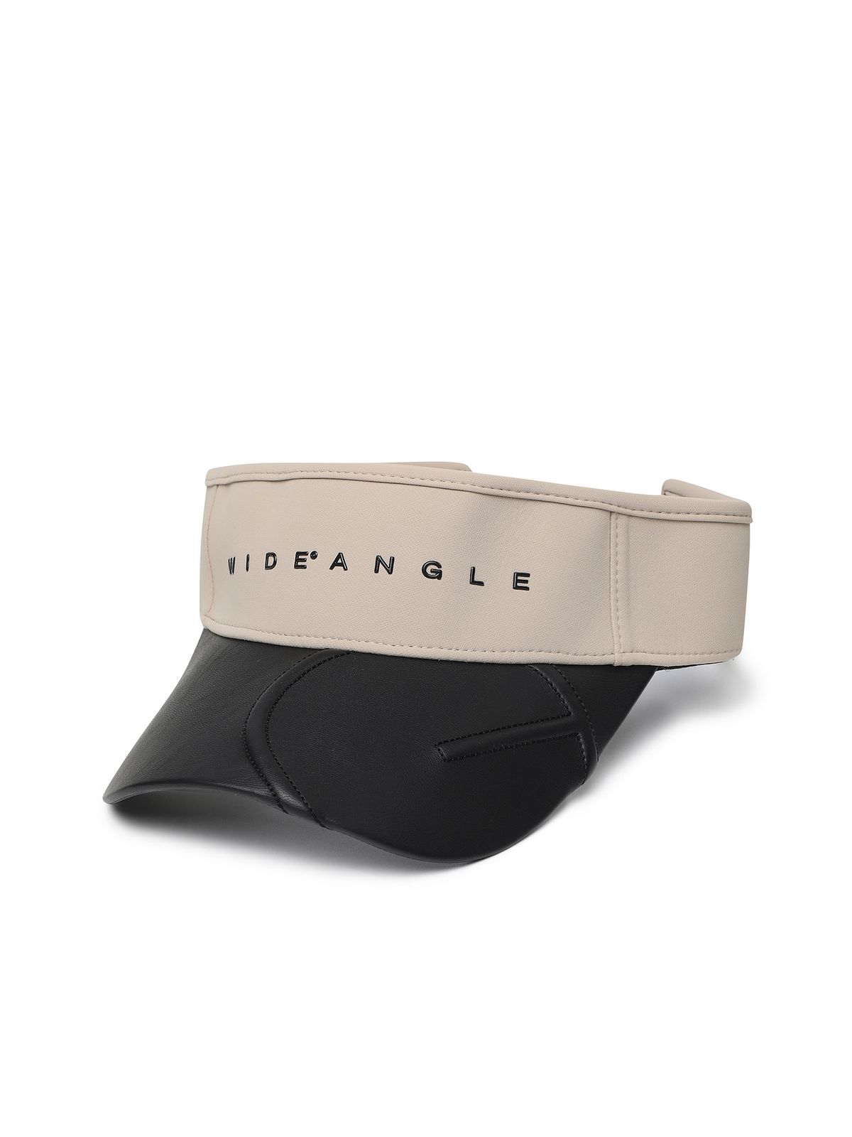 와이드앵글(WIDEANGLE) CO 로고 절개 썬캡_Beige