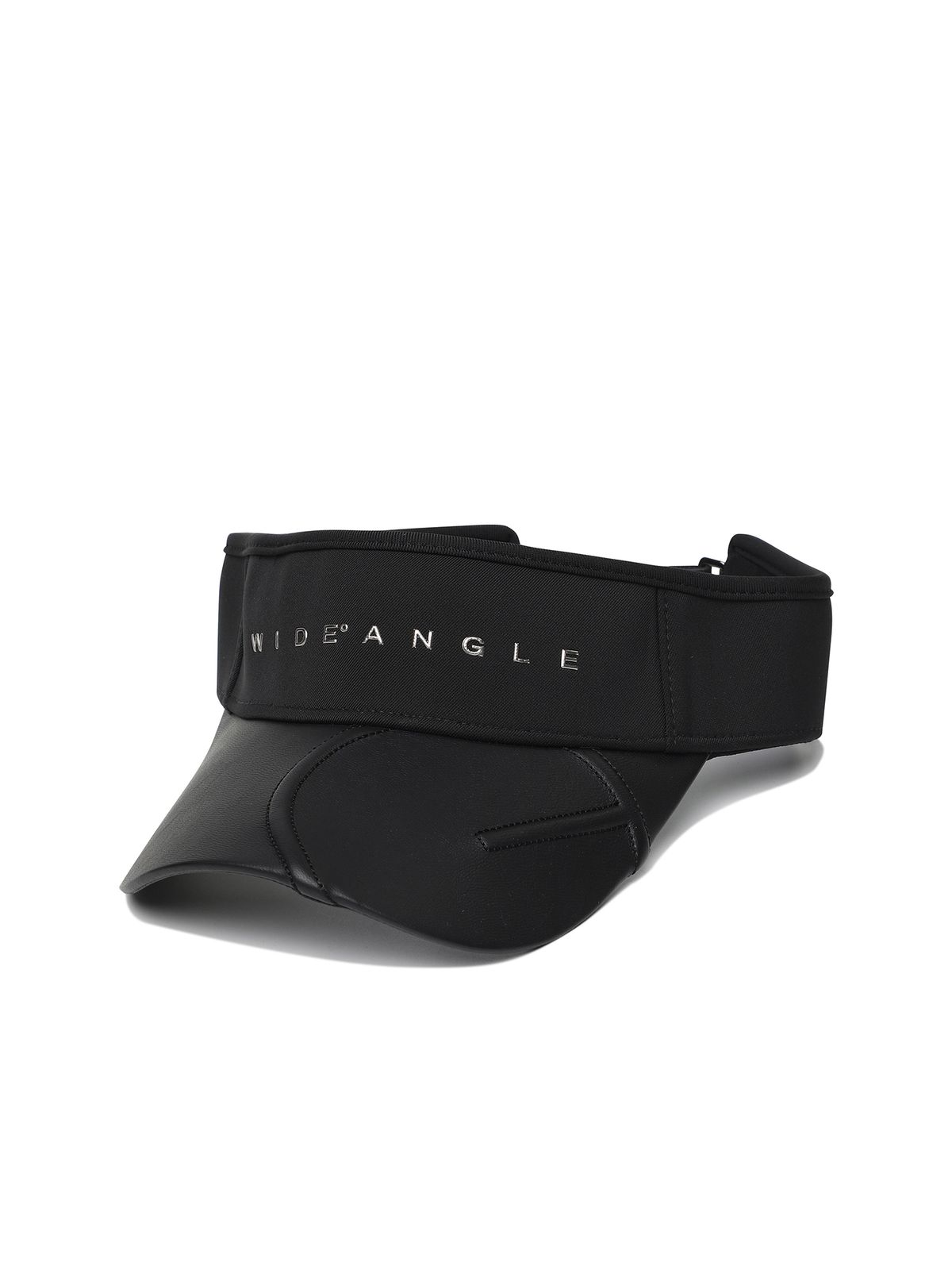 와이드앵글(WIDEANGLE) CO 로고 절개 썬캡_Black