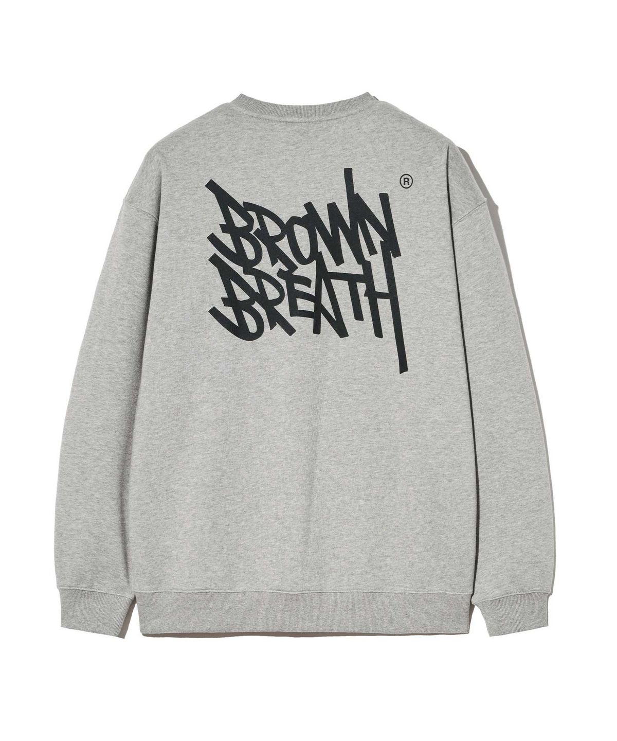 브라운브레스(BROWNBREATH) TAG OG CREWNECK - MELANGE GREY