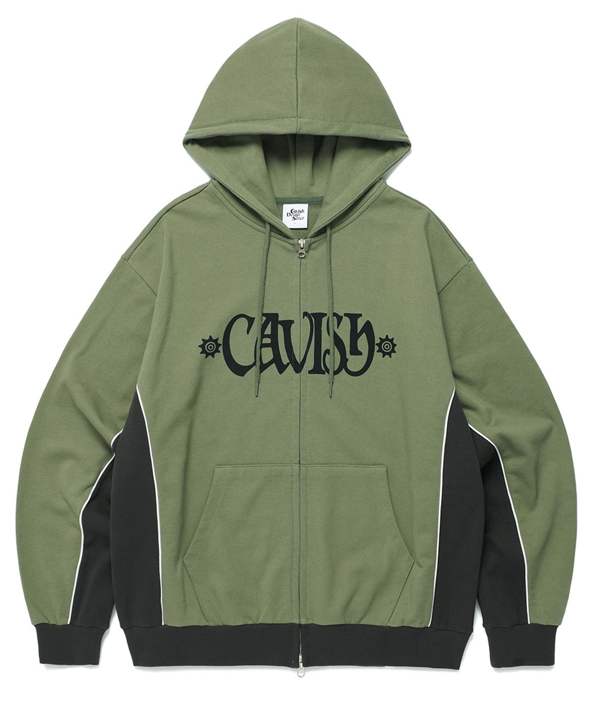 카비시(CAVISH) PIPING ZIP UP HOODIE GREEN(CV2DFUM480A)