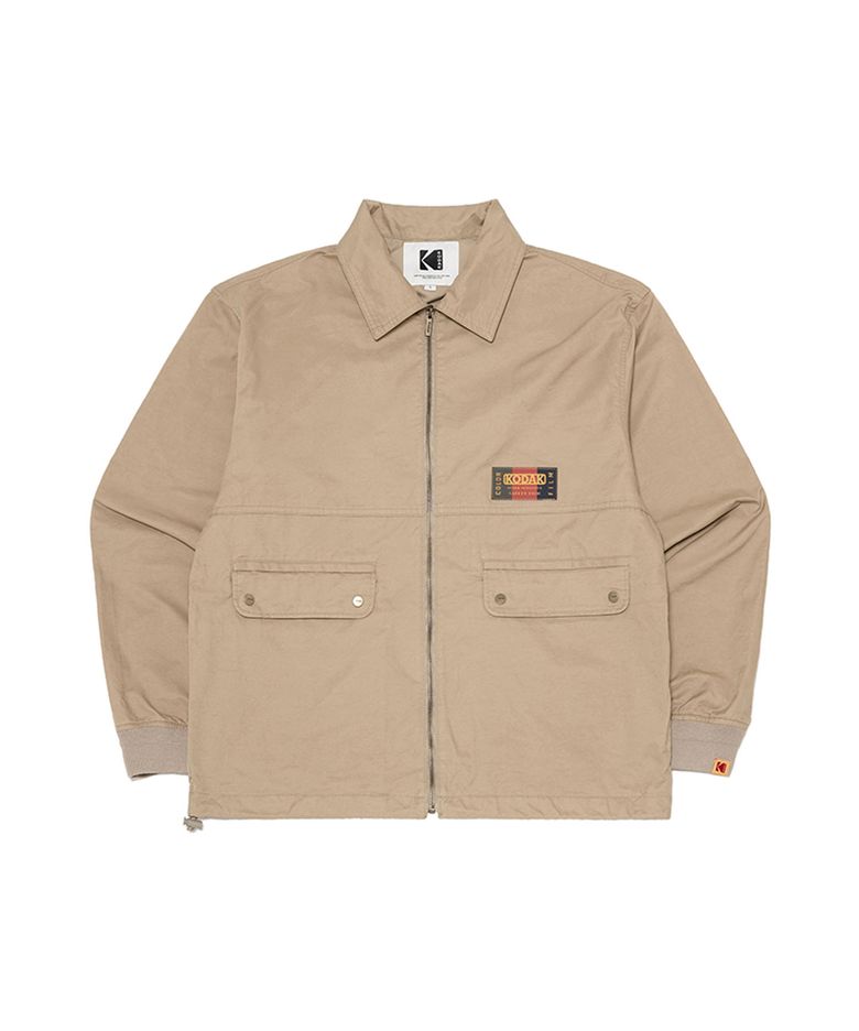코다컬러 스탠넥 코튼 자켓 BEIGE