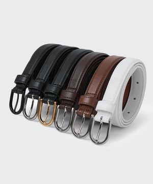 우먼즈 신세틱 레더 슬림 벨트_20mm