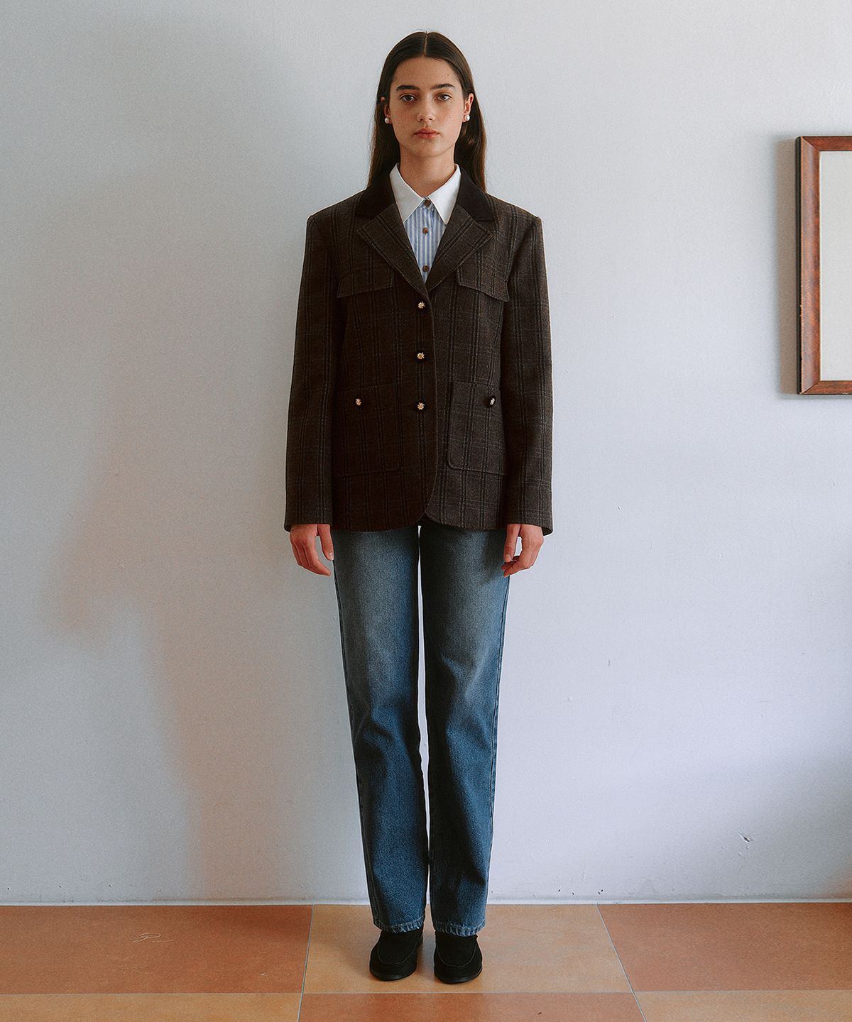 로라로라(ROLAROLA) CARPENTER DENIM PANTS BLUE