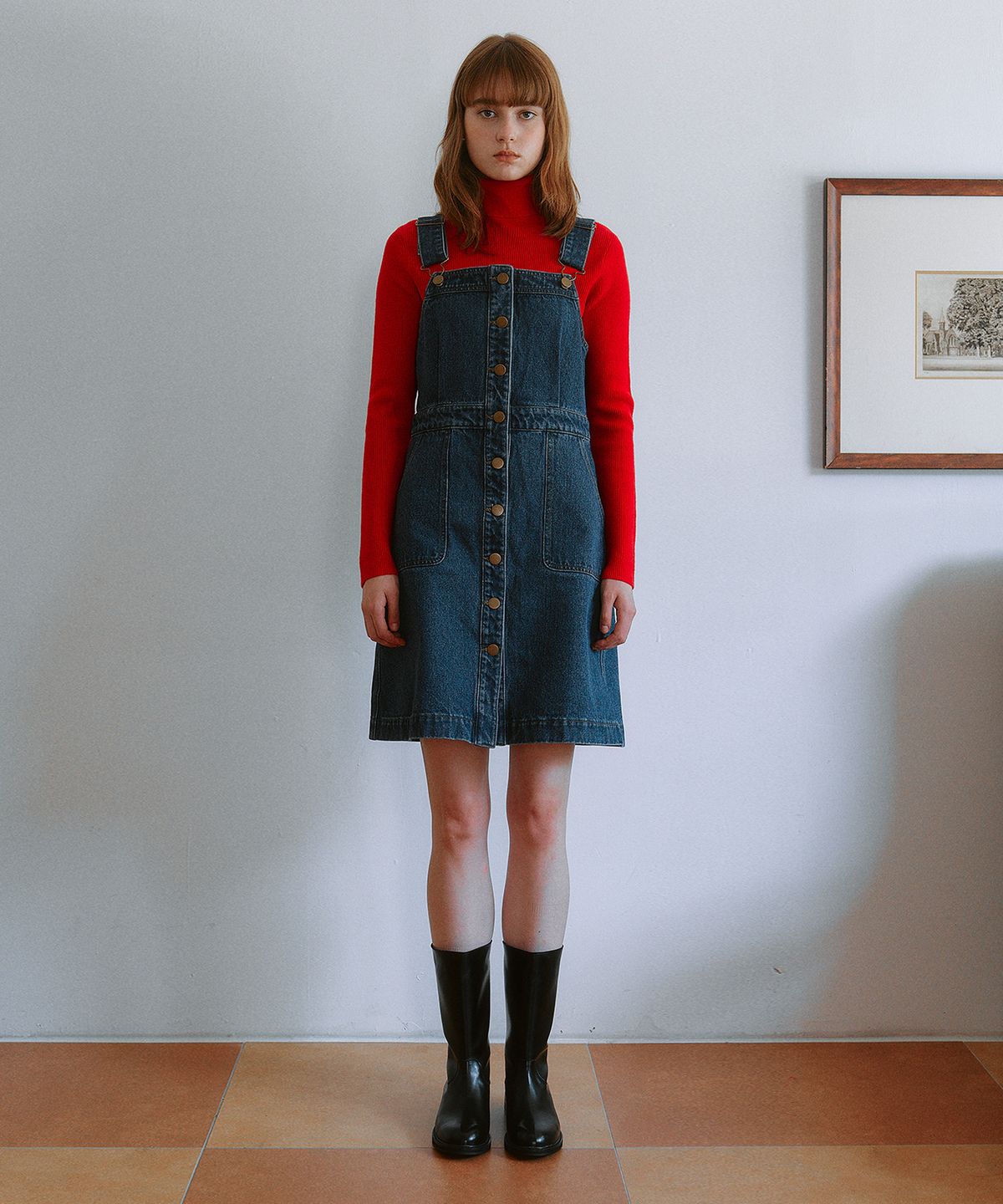 로라로라(ROLAROLA) DENIM OVERALL ONE-PIECE BLUE