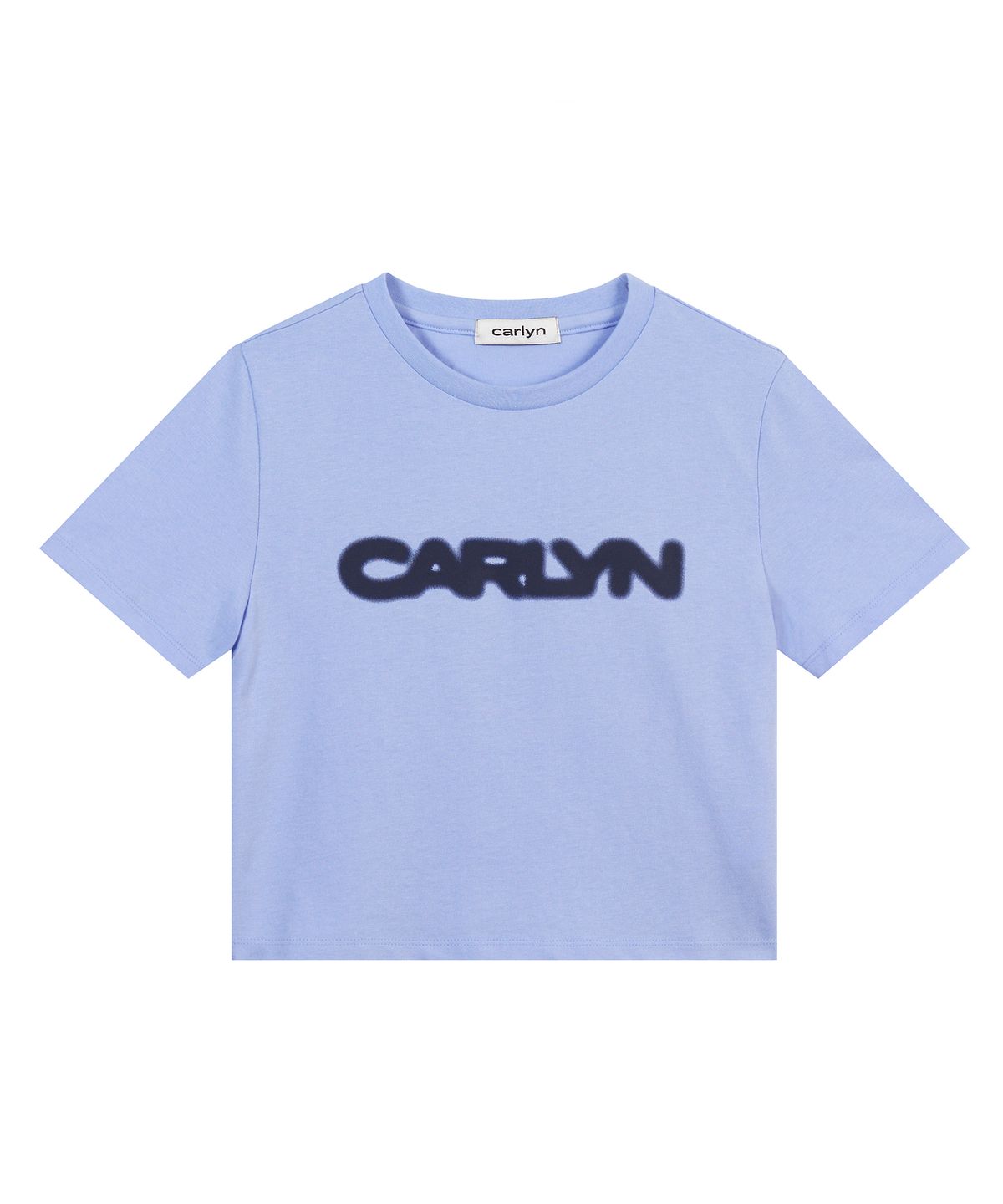 칼린(CARLYN) 블러 로고 크롭 티셔츠 T73101010 Blue