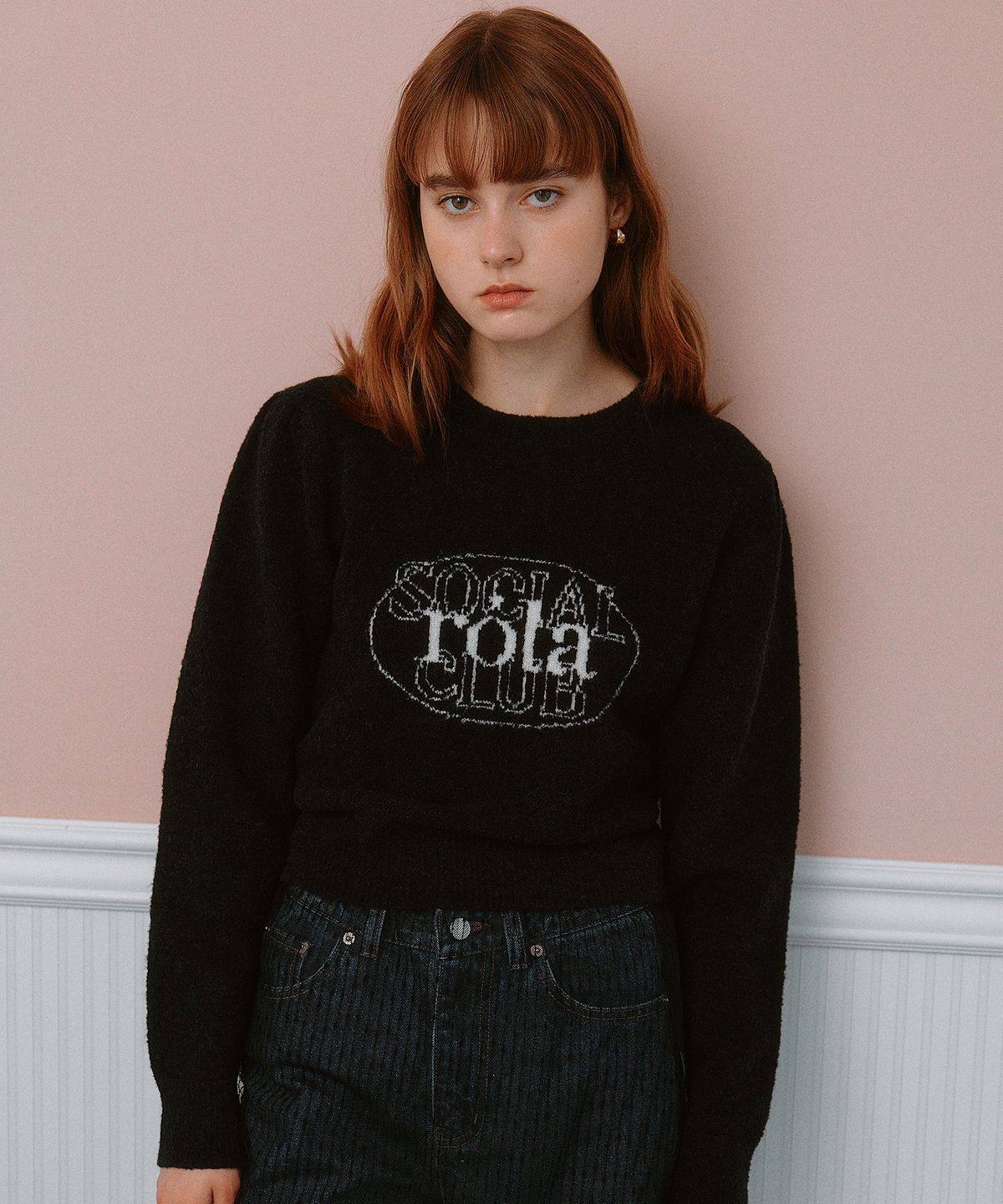 로라로라(ROLAROLA) ROLA JACQUARD KNIT PULLOVER BLACK