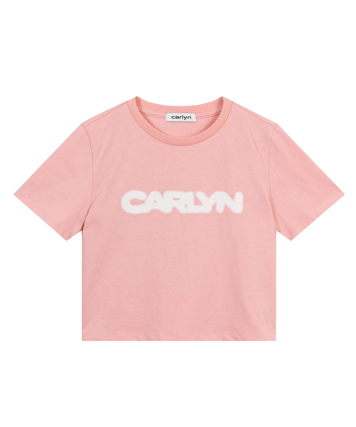 칼린(CARLYN) 블러 로고 크롭 티셔츠 T73101010 Pink