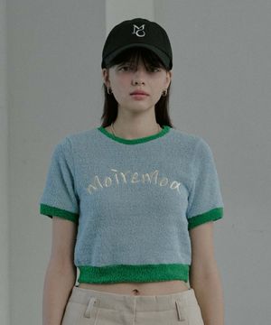 soft candy crop top - blue