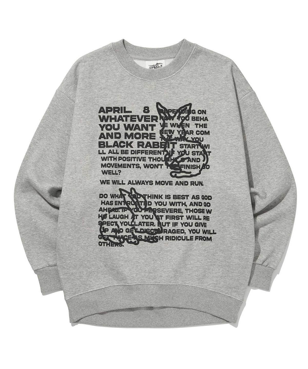 에노시(ENOSI) (W)BLACK RABBIT SWEATSHIRTS [2Color]