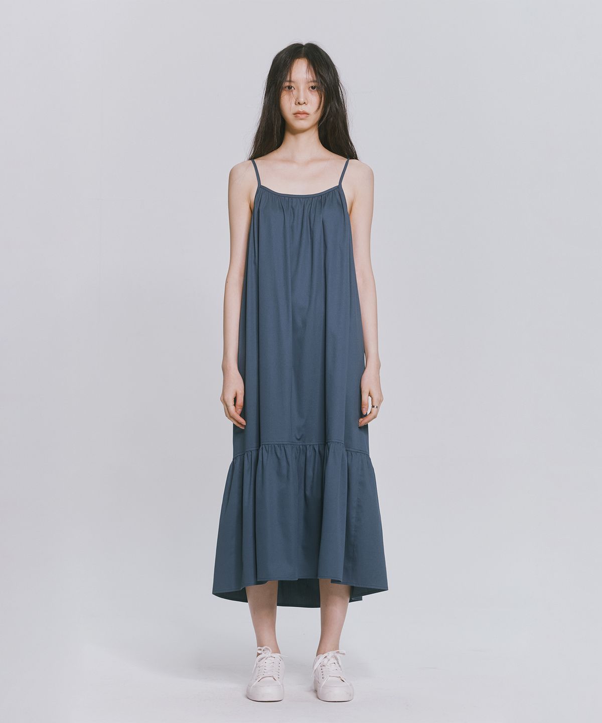 모노포비아(MONOPHOBIA) RELAXED COTTON MAXI DRESS BLUE