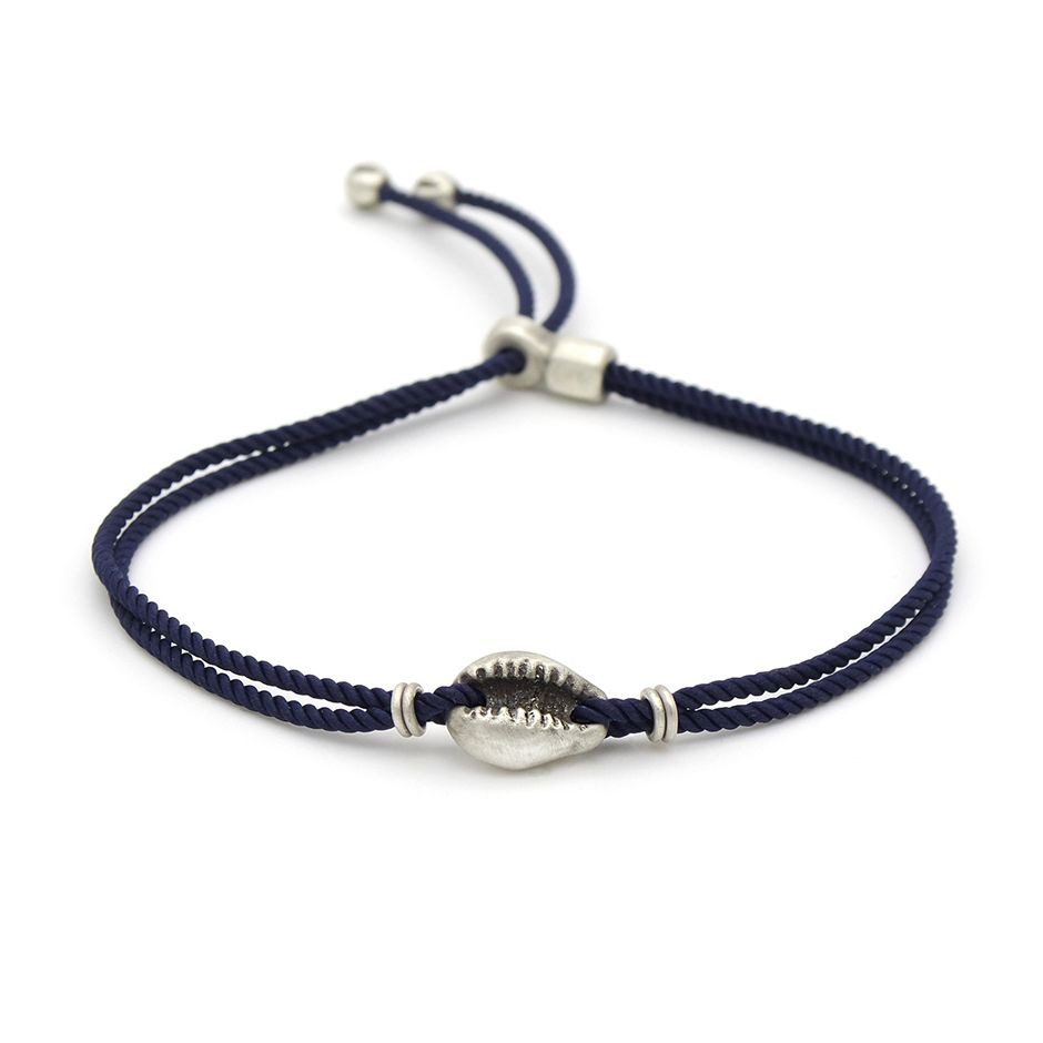 ★ODDCOLLET★ Shell string bracelet (navy) MUSINSA | ODDCOLLET Shell string bracelet (navy)