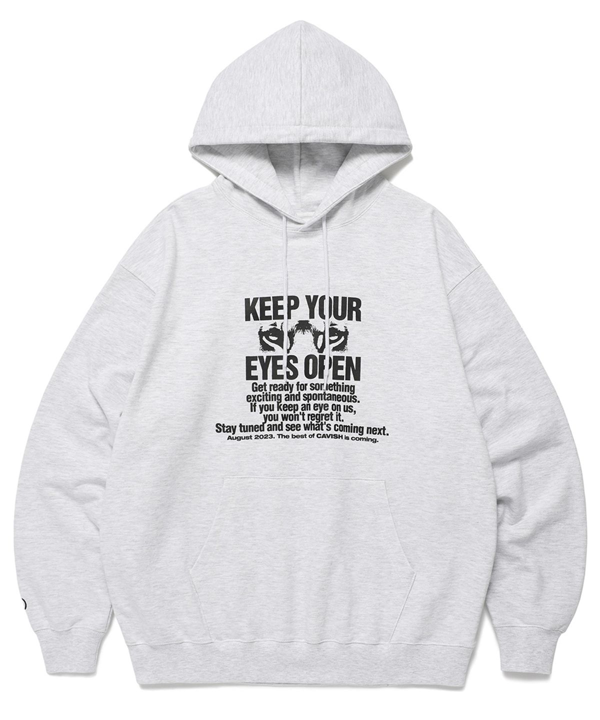 카비시(CAVISH) SLOGAN HOODIE LGHT GREY(CV2DFUM407A)