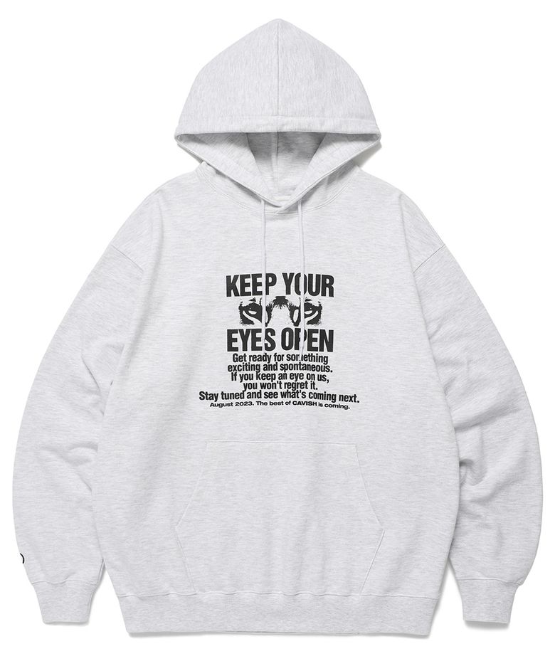 SLOGAN HOODIE LGHT GREY(CV2DFUM407A)