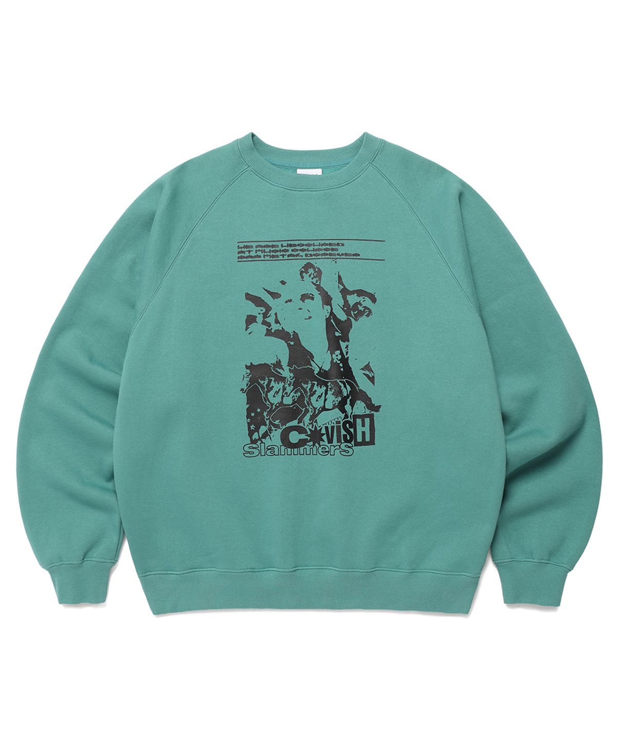 카비시(CAVISH) CROWD RAGLAN SWEATSHIRT GREEN(CV2DFUM444A)