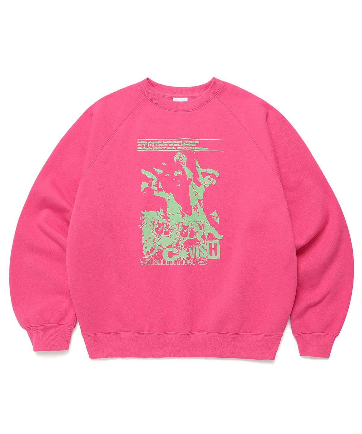 카비시(CAVISH) CROWD RAGLAN SWEATSHIRT PINK(CV2DFUM444A)