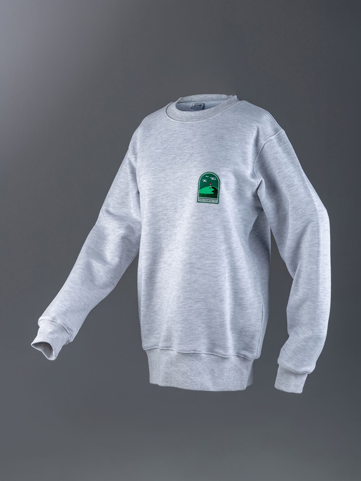 유팅골프(UTING GOLF) 남성 패치 스웨트셔츠 MELANGE GREY
