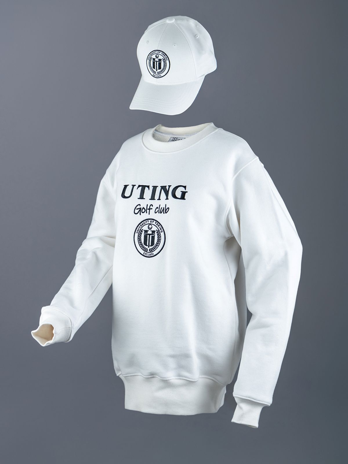 유팅골프(UTING GOLF) 골프 클럽 스웨트셔츠 WHITE