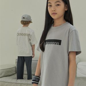 박스 로고 하프 T_라이트 그레이