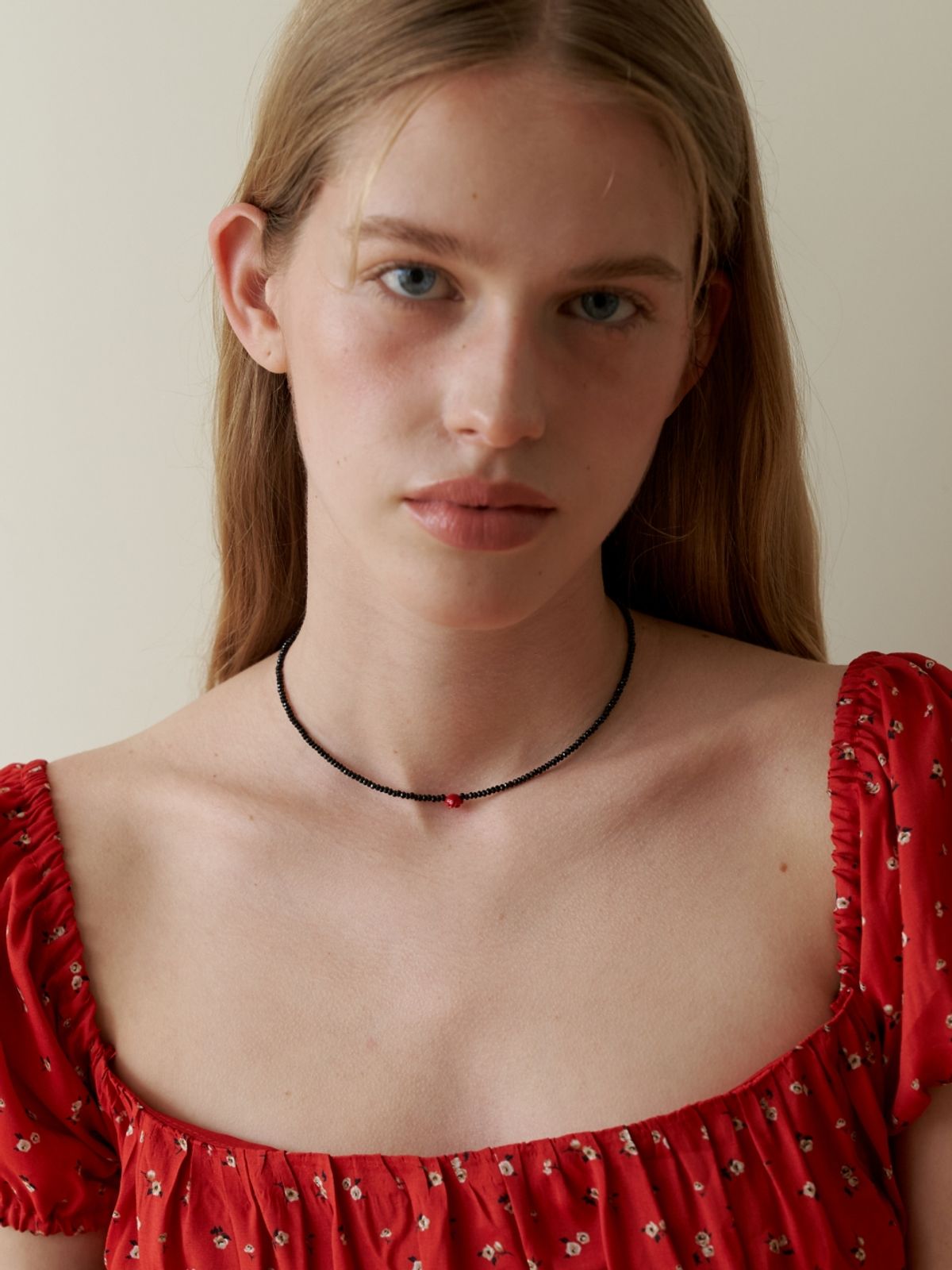 러브미몬스터(LOVE ME MONSTER) 1 Rose Spinel Choker_3Color