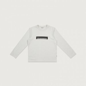 박스 로고 슬리브 T_에크루