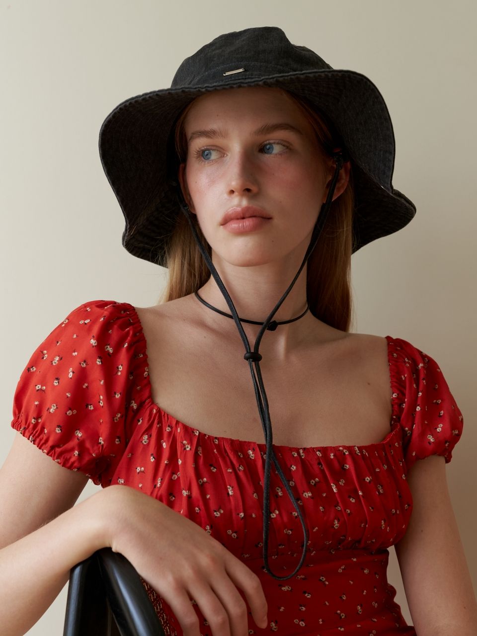 MUSINSA | LOVE ME MONSTER Valley Bucket Hat_Black