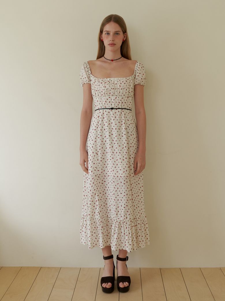 The Rose Princess Neck Long Dress_WH
