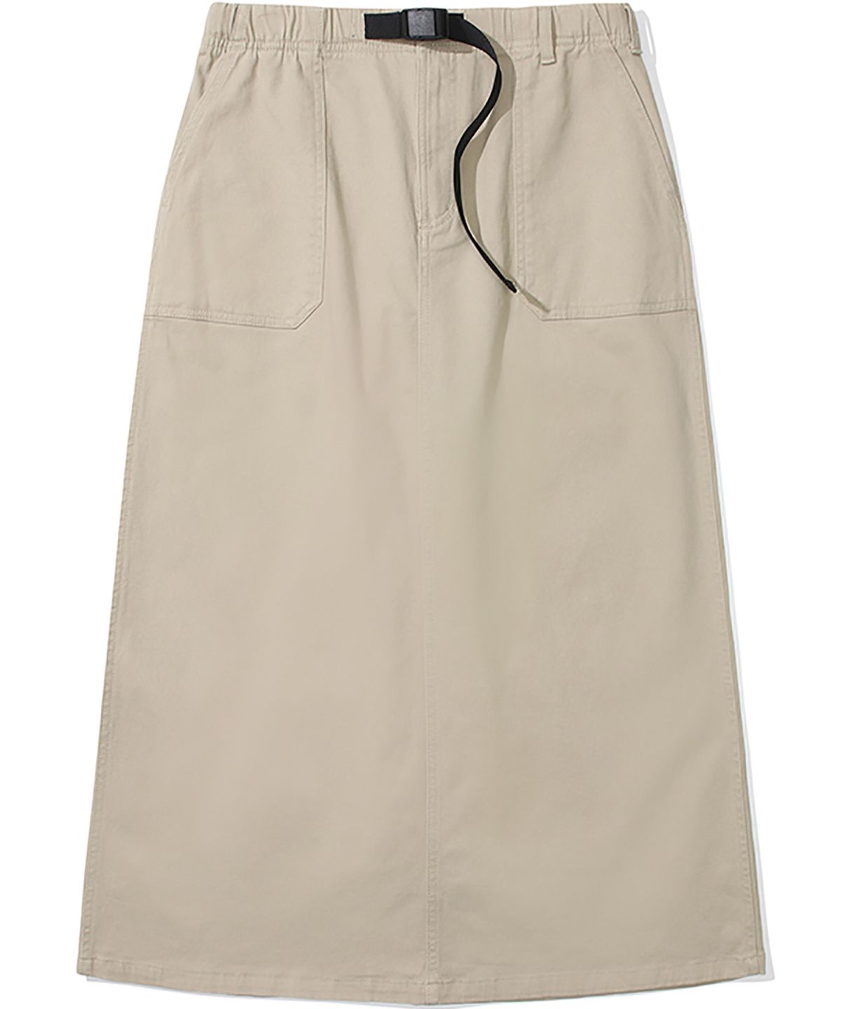 컬럼비아 유니버시티(COLUMBIA UNIVERSITY) M-LABEL BELTED PEACH COTTON LONG SKIRT 헤리티지베이지