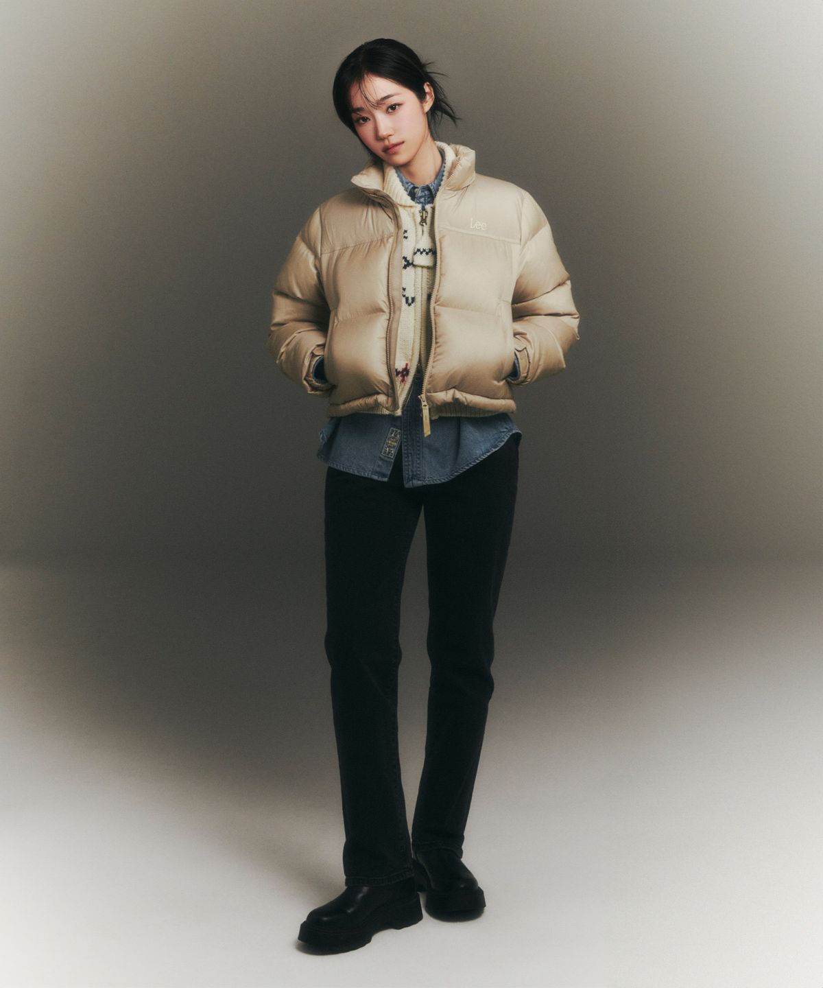 리(LEE) 우먼 오리진핏 데님 팬츠 블랙