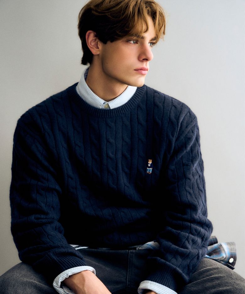 Steve Cable R-neck Pullover(U) / WHKAG4923U
