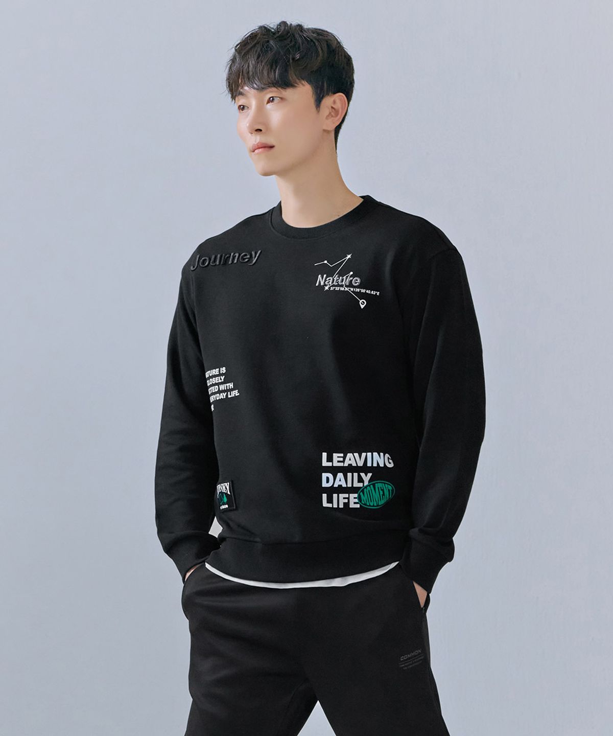 체이스컬트(CHASECULT) 공용 전판 그래픽 맨투맨-CERU5112B03